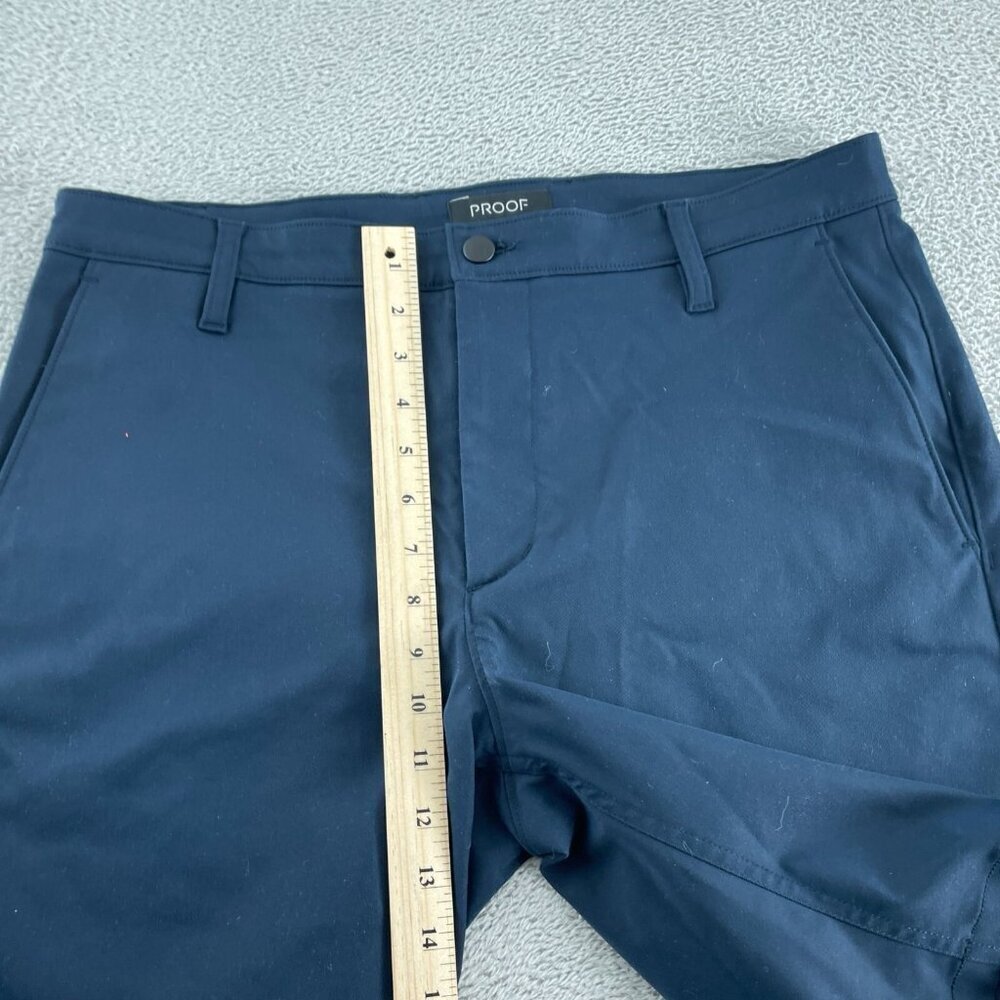 Proof Mens Navy Blue Polyester Blend Shorts Size 34 4798 - Picture 4 of 8